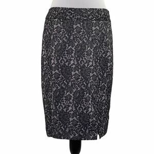 WORTHINGTON Black Lace Pencil Straight Skirt 10